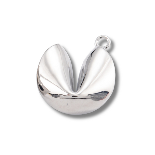 Fortune Cookie Silver Charm