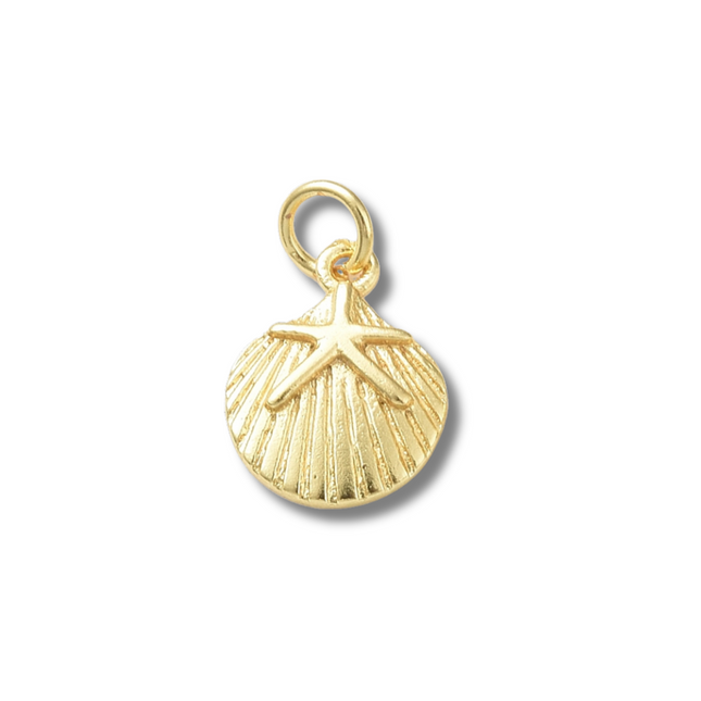 Shell Starfish Gold Charm