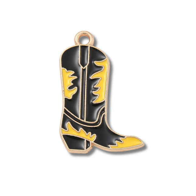 Cowboy Boot Fire Charm