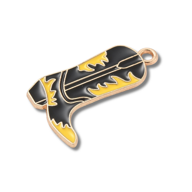 Cowboy Boot Fire Charm