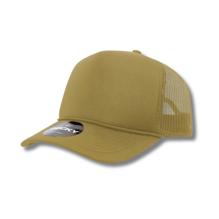 Decky 5 Panel Foam Trucker Hat - Khaki