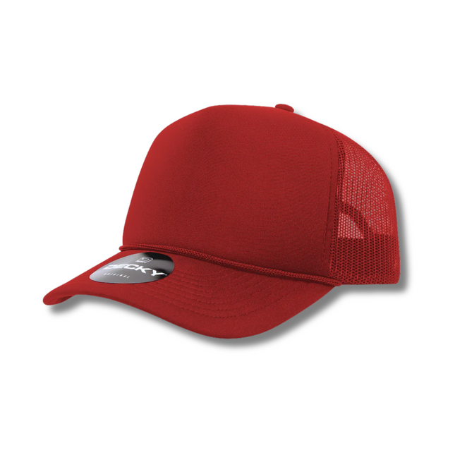 Decky 5 Panel Foam Trucker Hat - Cardinal