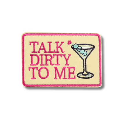 Dirty Martini Embroidered Iron On Patch