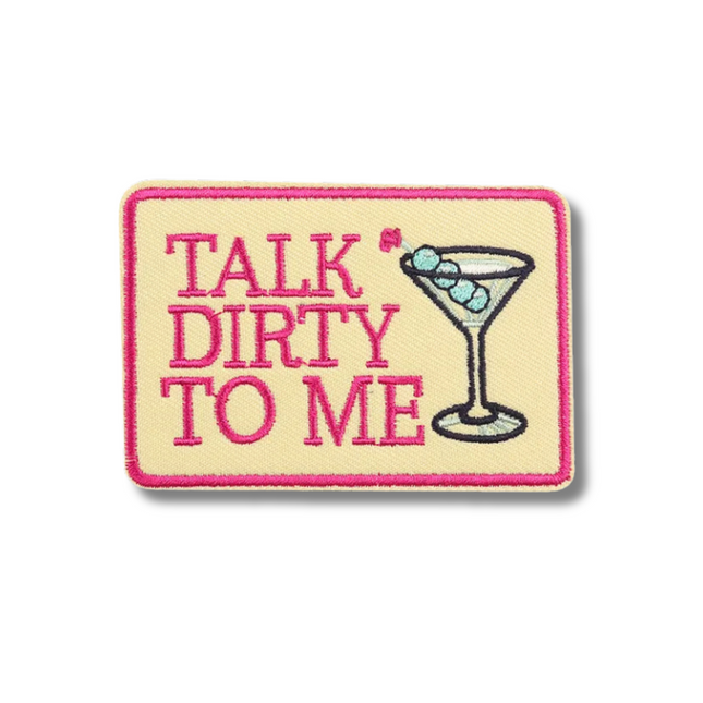 Dirty Martini Embroidered Iron On Patch