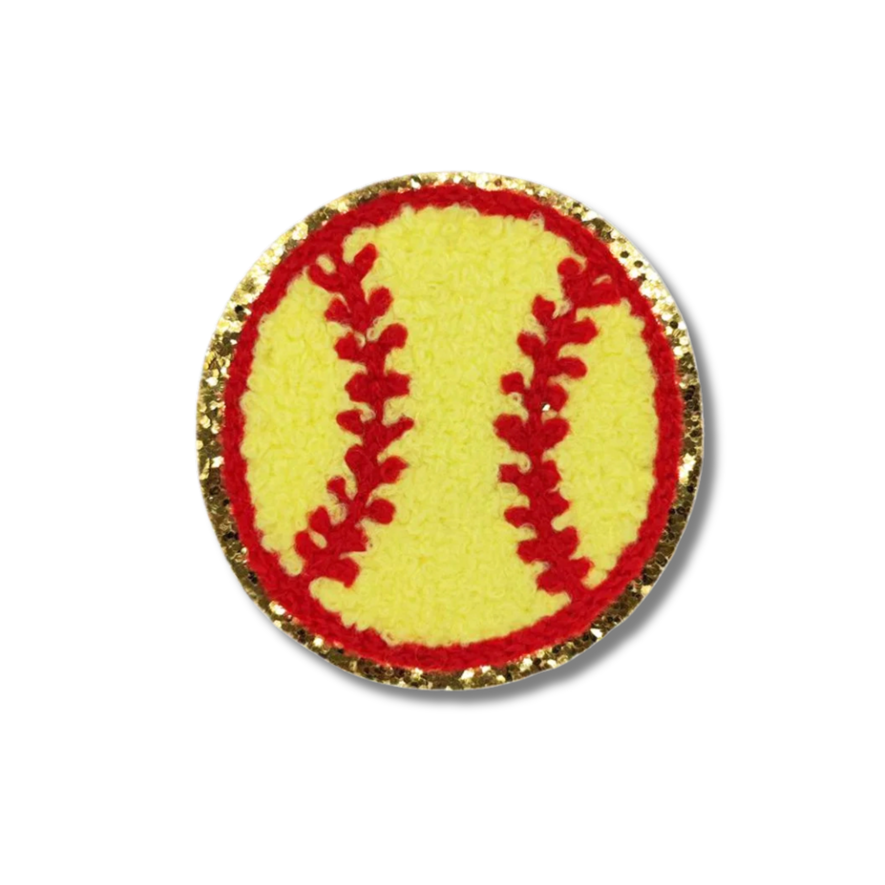 Softball Chenille Iron On Patch