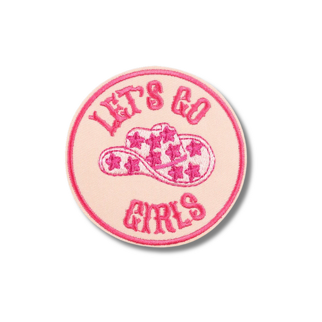 Let's Go Girls Embroidered Iron On Patch