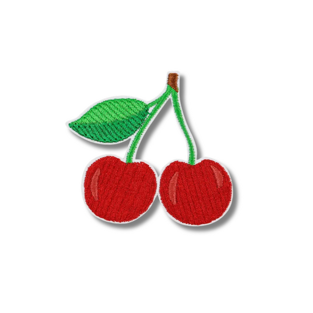 Cherry Embroidered Iron On Patch