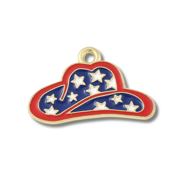Cowboy Hat Stars Charm