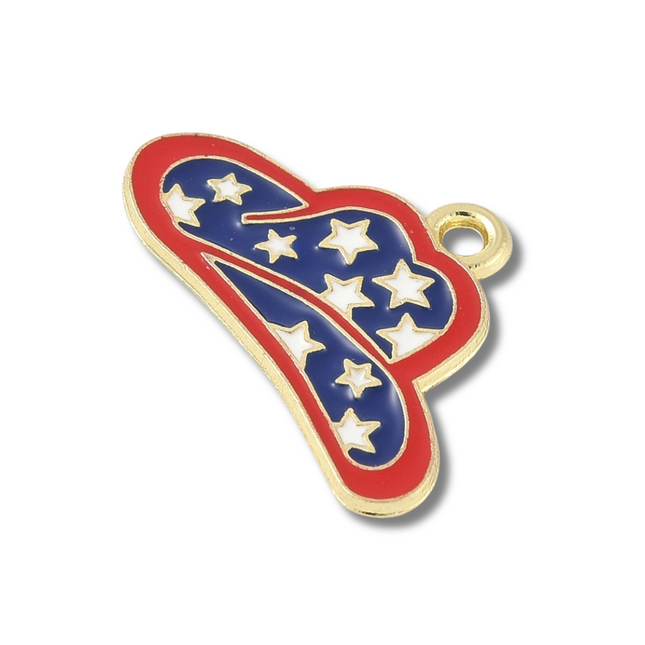 Cowboy Hat Stars Charm