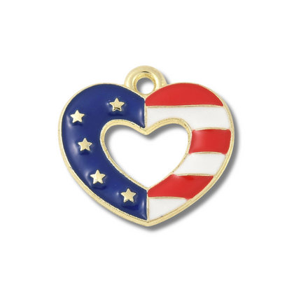 Heart Flag Charm