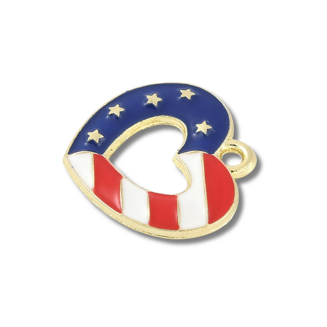 Heart Flag Charm