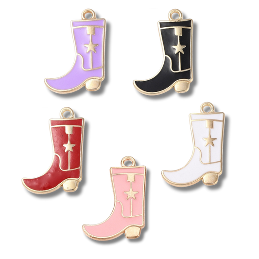 Cowboy Boot Star Charm