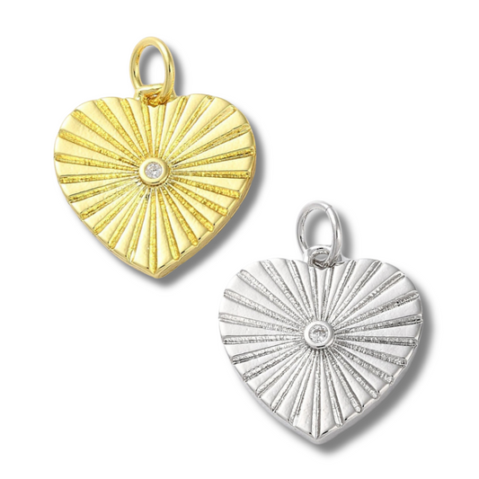 Diamond Heart Charm