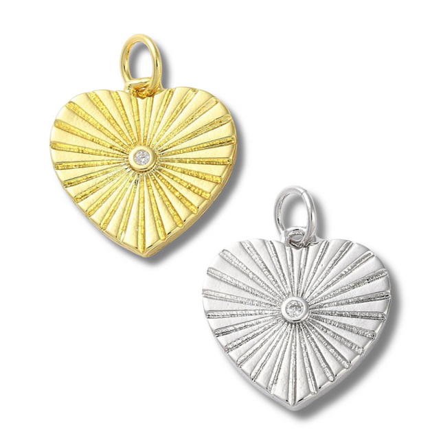 Diamond Heart Charm
