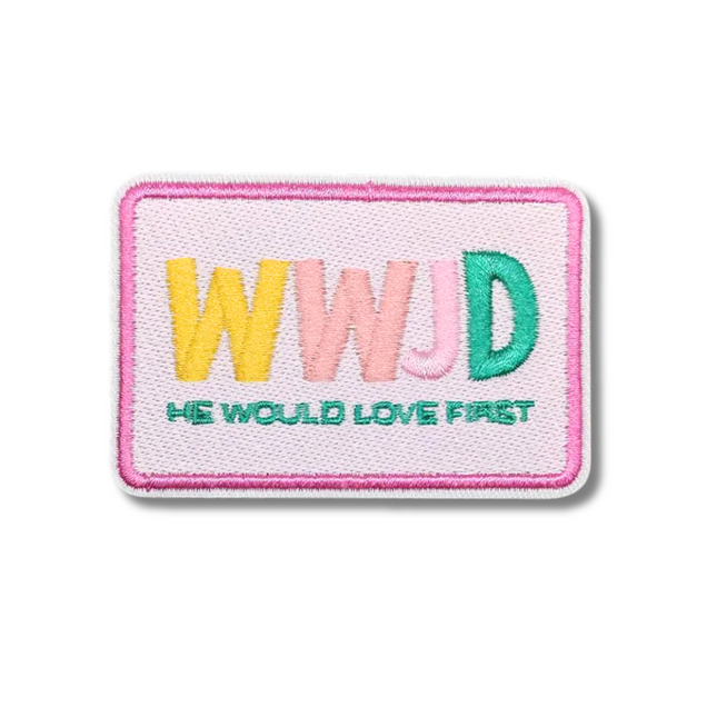 WWJD Embroidered Iron On Patch
