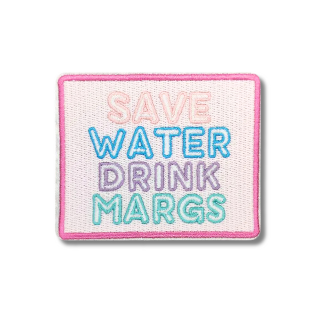 Save Water Embroidered Iron On Patch