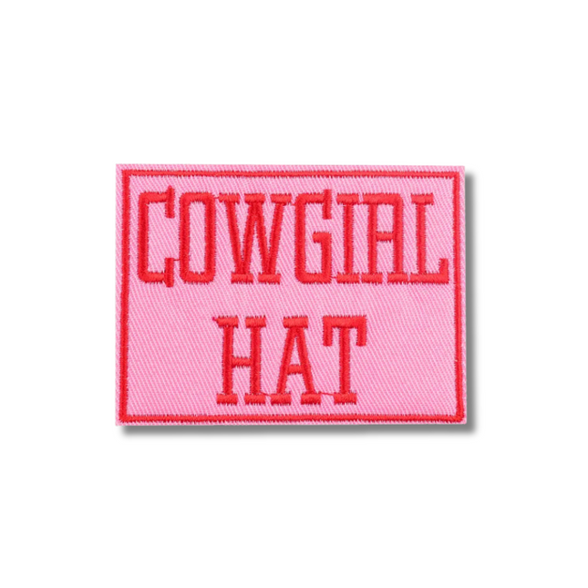 Cowgirl Hat Embroidered Iron On Patch