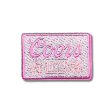 Coors Pink Embroidered Iron On Patch