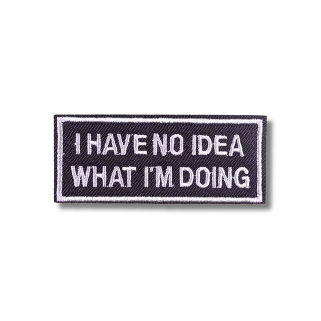 No Idea Embroidered Iron On Patch