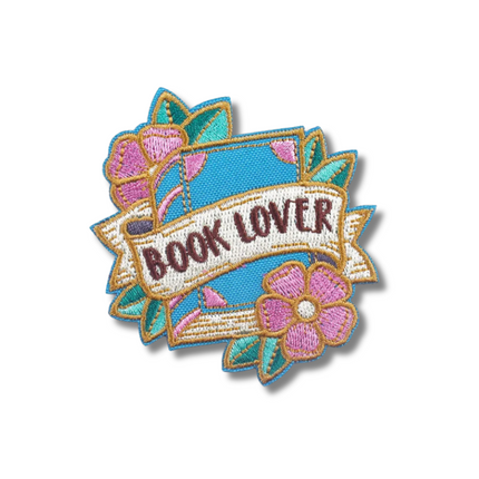 Book Lover Embroidered Iron On Patch