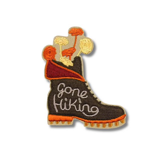 Gone Hiking Embroidered Iron On Patch
