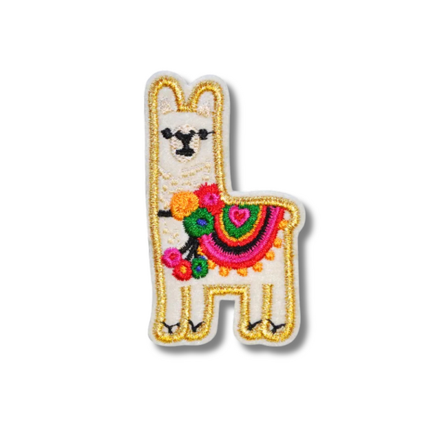 Llama Embroidered Iron On Patch