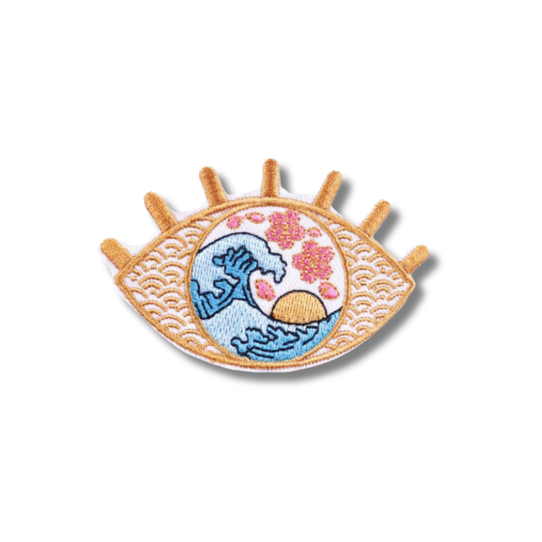 Wave Eye Embroidered Iron On Patch