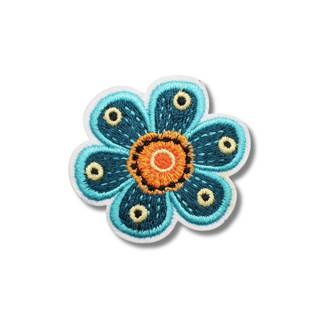 Flower Embroidered Iron On Patch
