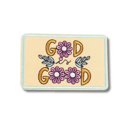 God Is Good Embroidered Iron On Patch