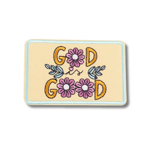 God Is Good Embroidered Iron On Patch