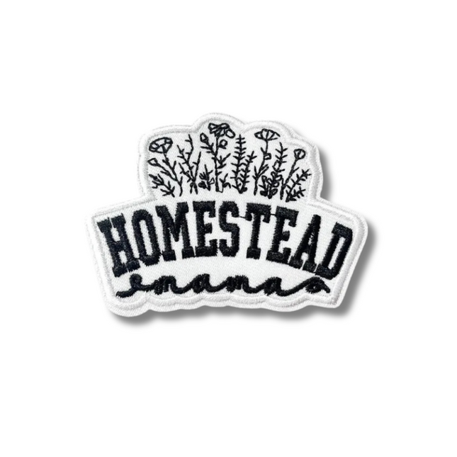 Homestead Mama Embroidered Iron On Patch