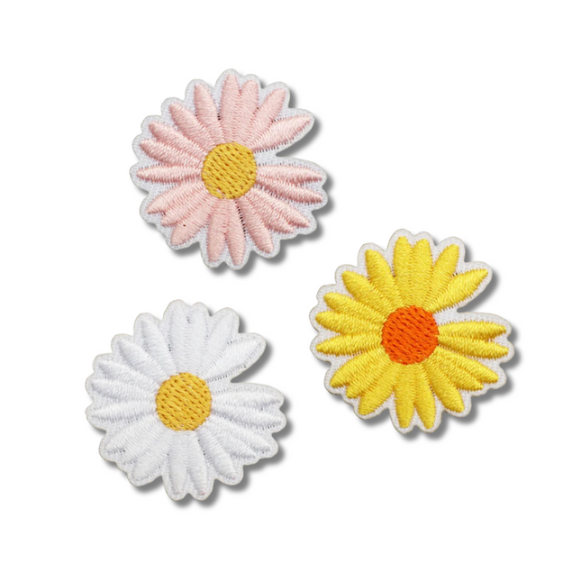 Daisy Embroidered Iron On Patch