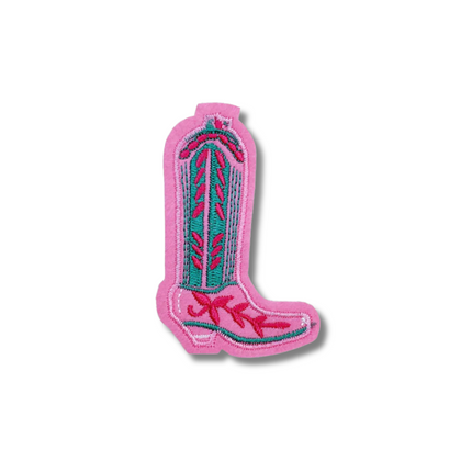 Gameday Cowboy Boot Embroidered Iron On Patch