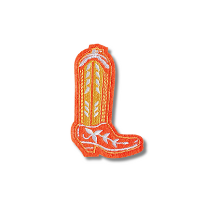 Gameday Cowboy Boot Embroidered Iron On Patch