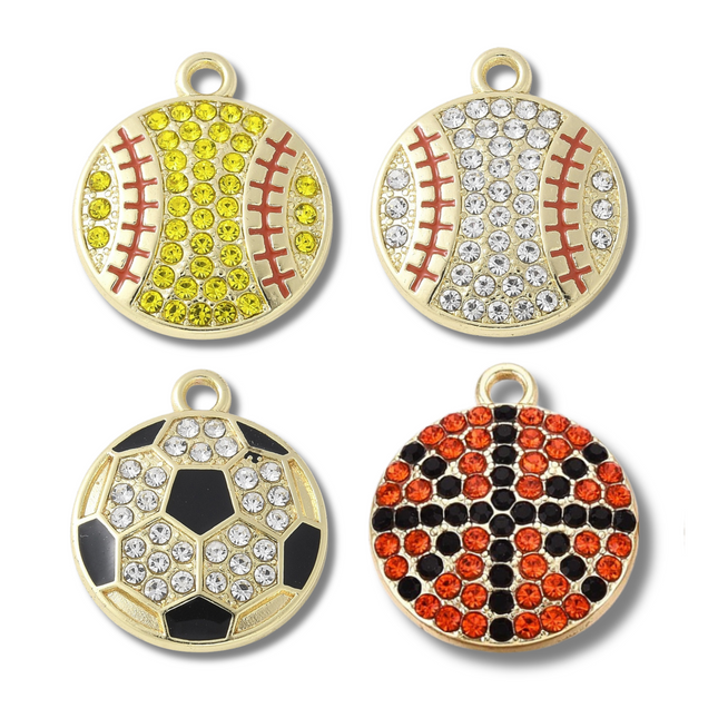 Sports Rhinestone Charm