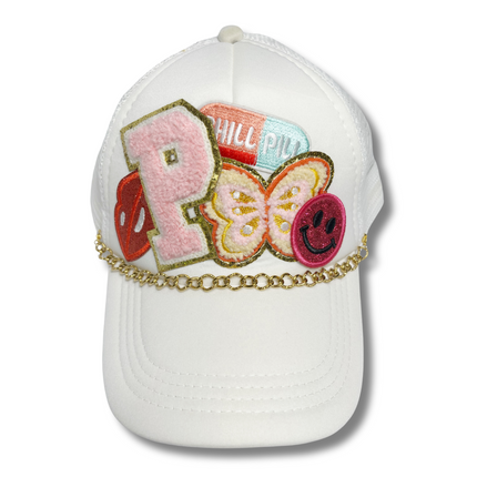 Hammered Oval Trucker Hat Chain