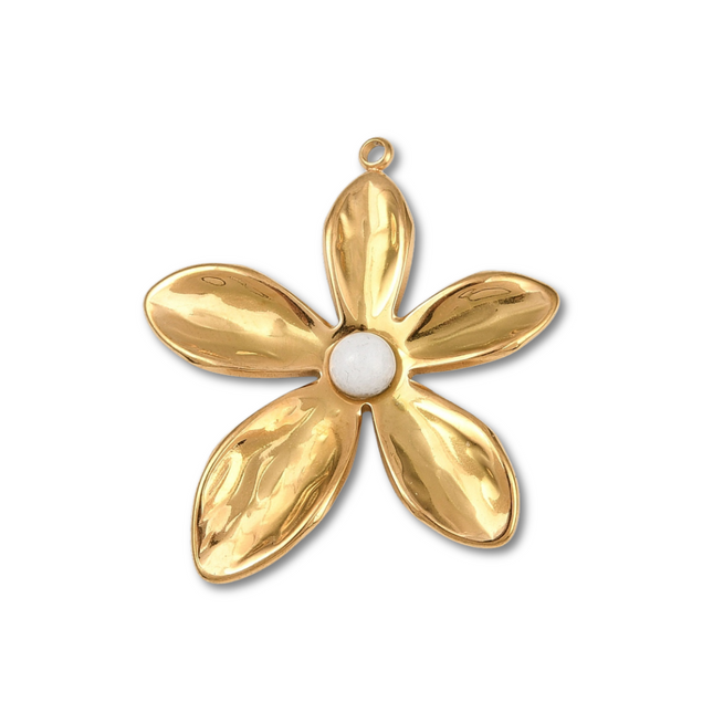 Plumeria Flower Gold Charm