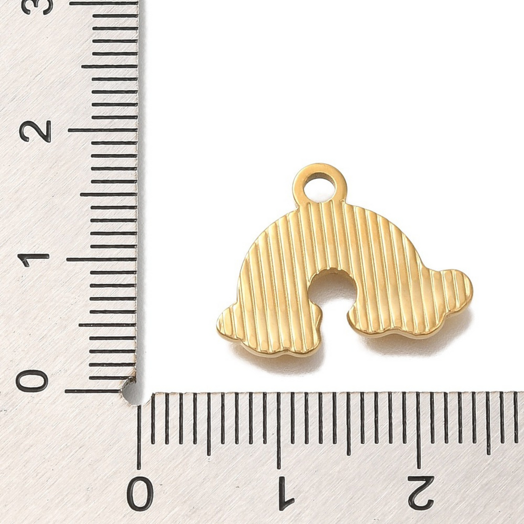 18k Gold PVD Stainless Steel Rainbow Charm