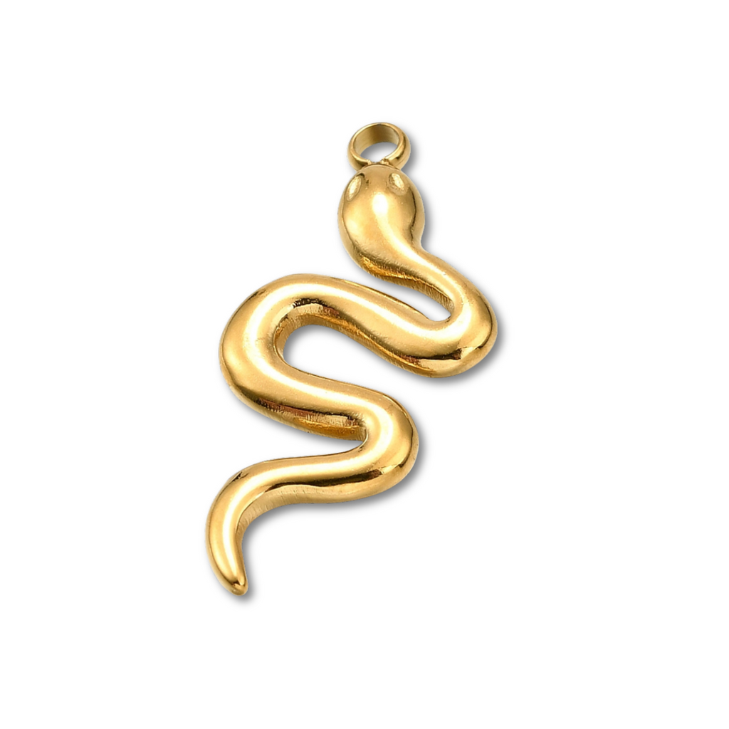 18k Gold Plated Stainless Steel Snake Charm