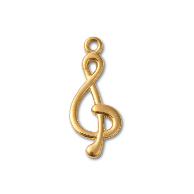 Music Note Gold Charm