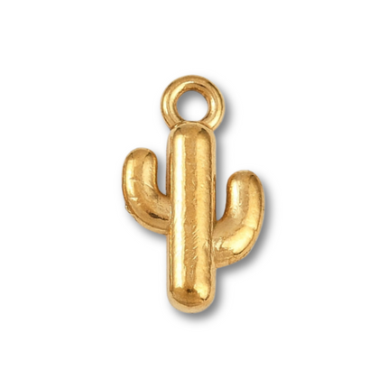 Cactus Gold Charm