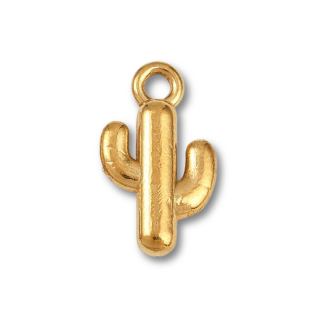 Cactus Gold Charm