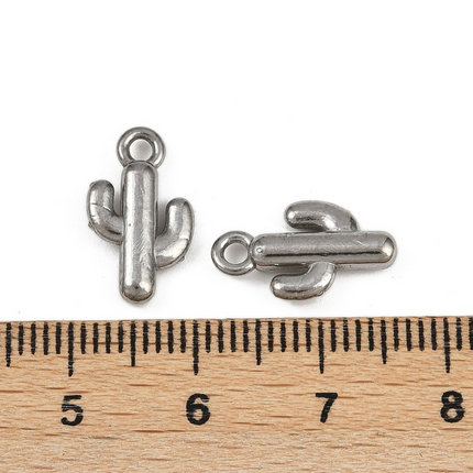 Cactus Silver Charm