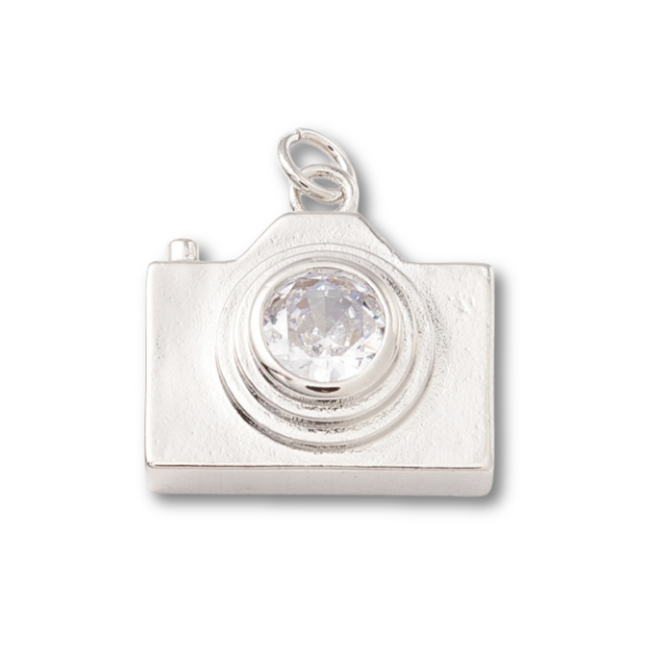 Camera Silver Charm