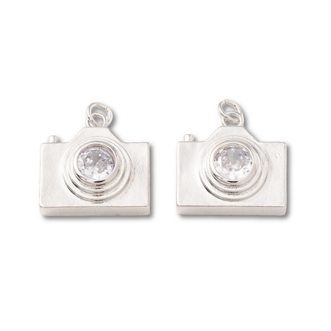 Camera Silver Charm