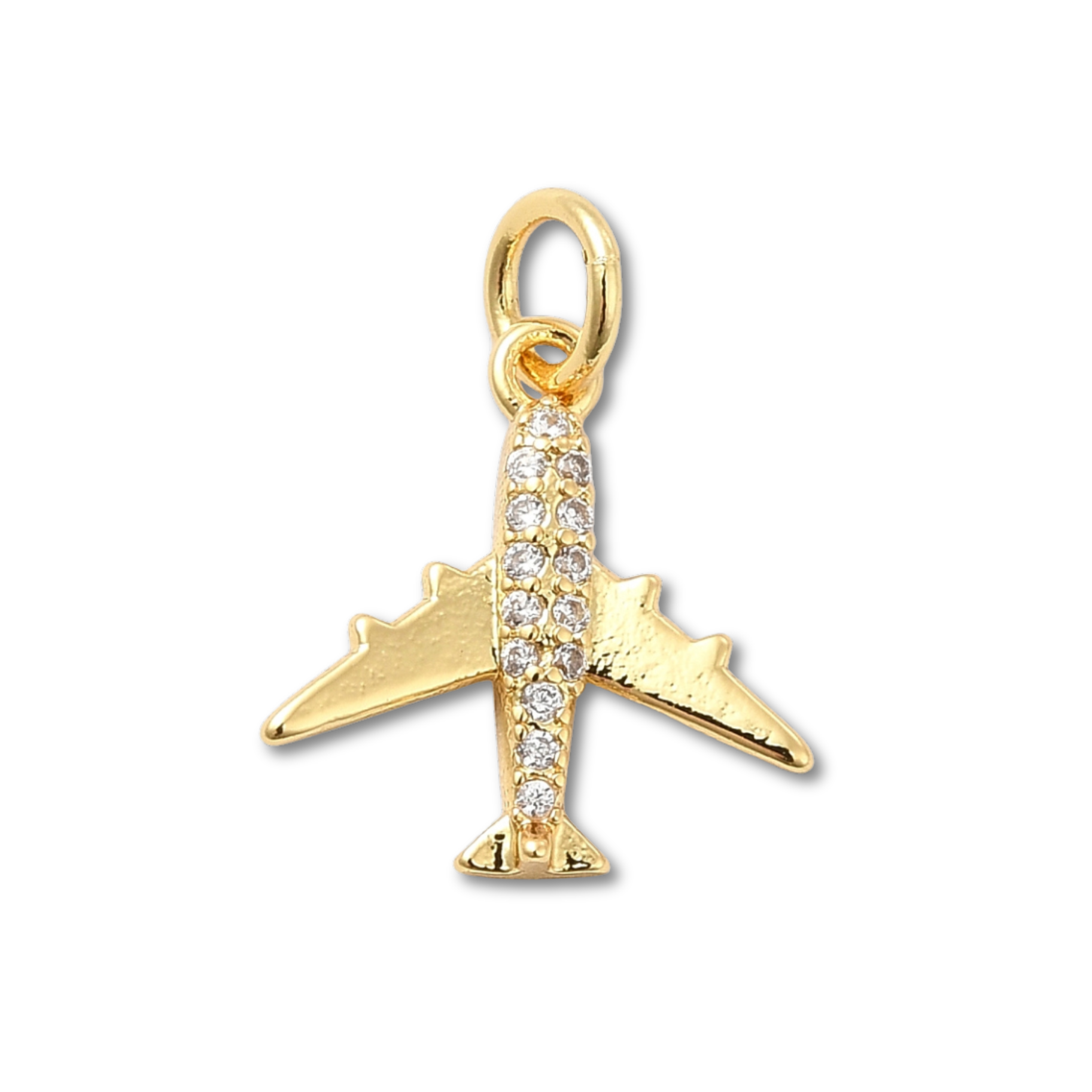 Airplane Gold Charm