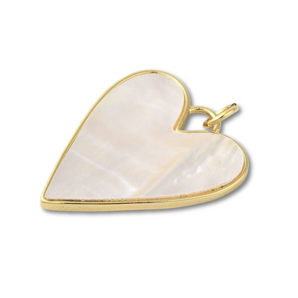 Heart Mother of Pearl Gold Charm