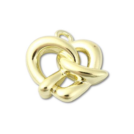 Pretzel Gold Charm