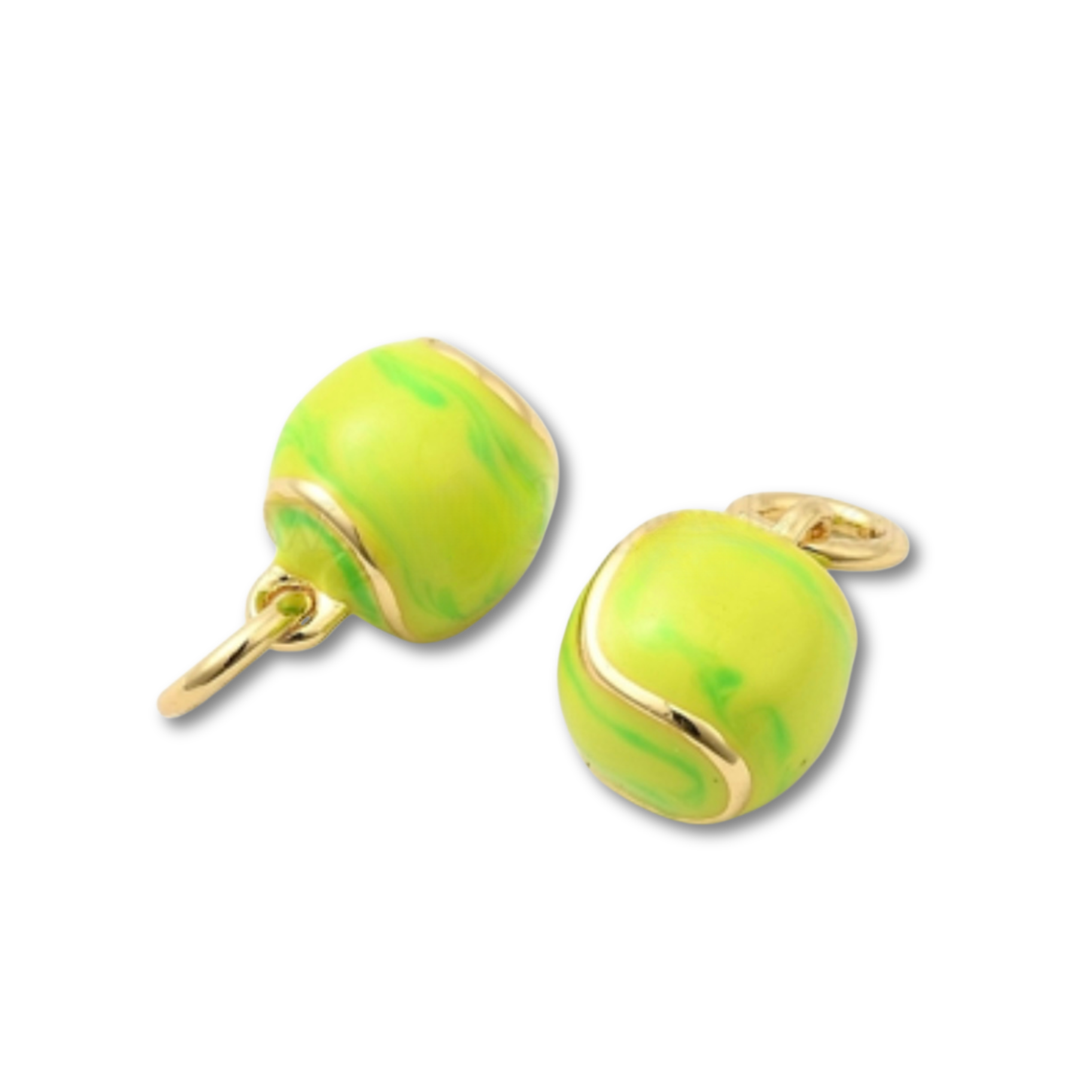 Tennis Ball Gold Charm
