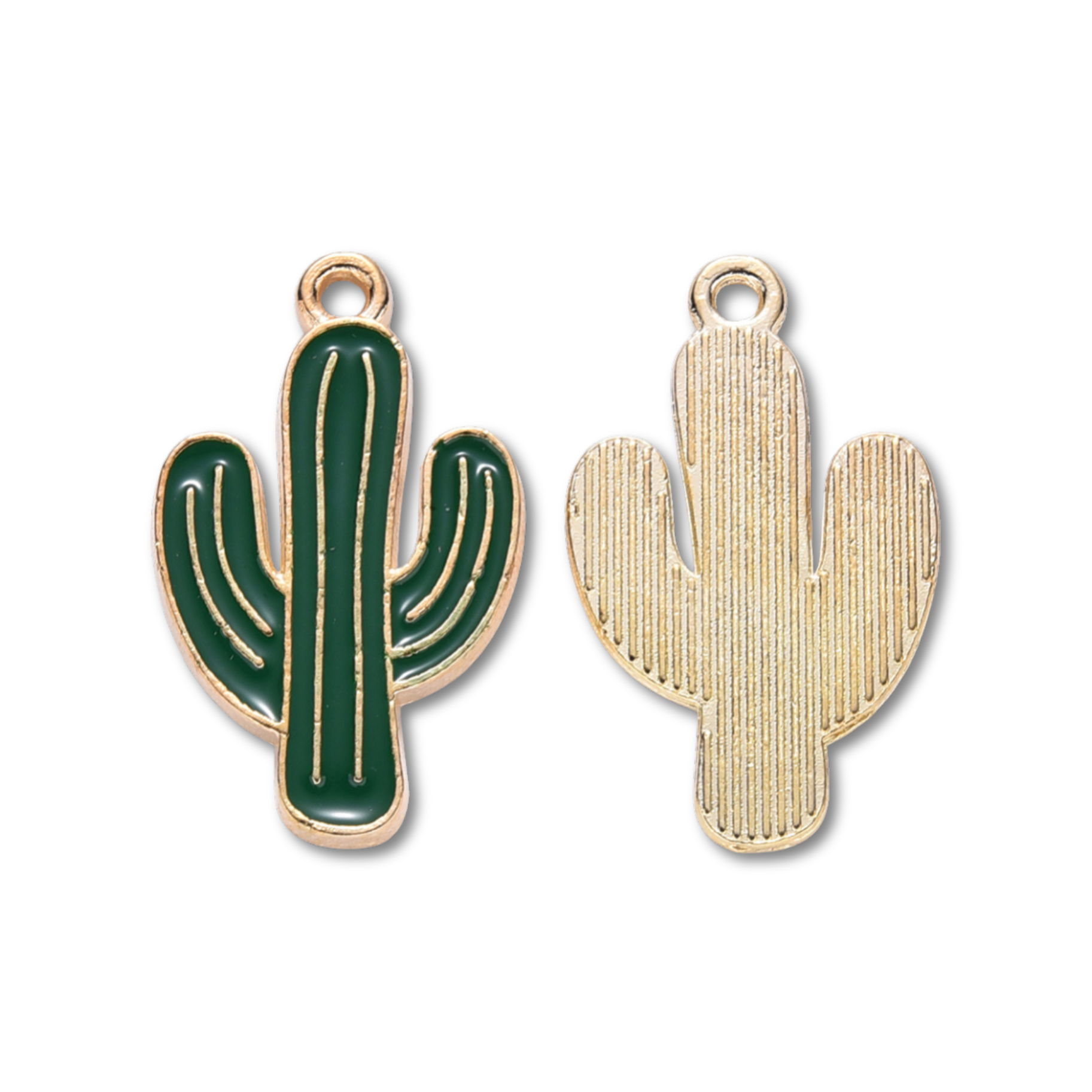 Gold Alloy Cactus Charm